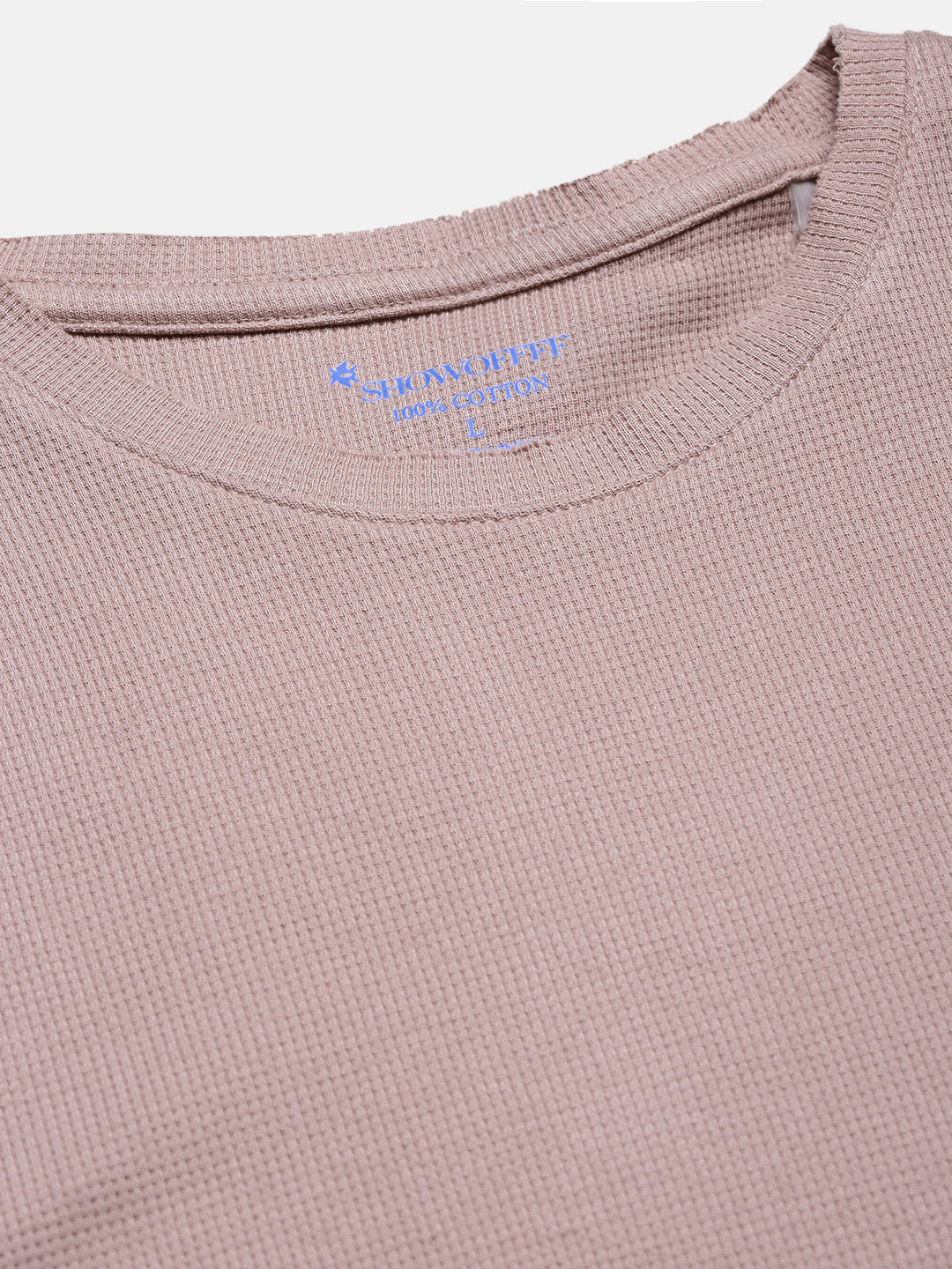 Men's Mauve Round Neck Regular Fit T-Shirt