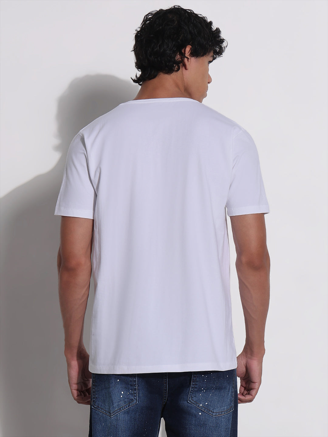 Men's White V-Neck T-Shirt