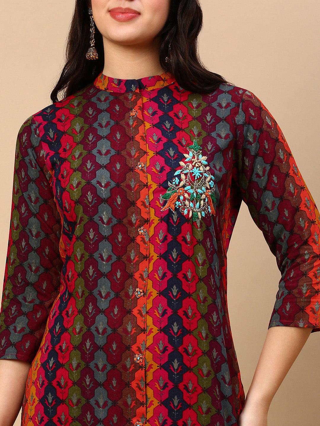 Women Multi Graphic Straight Kurta