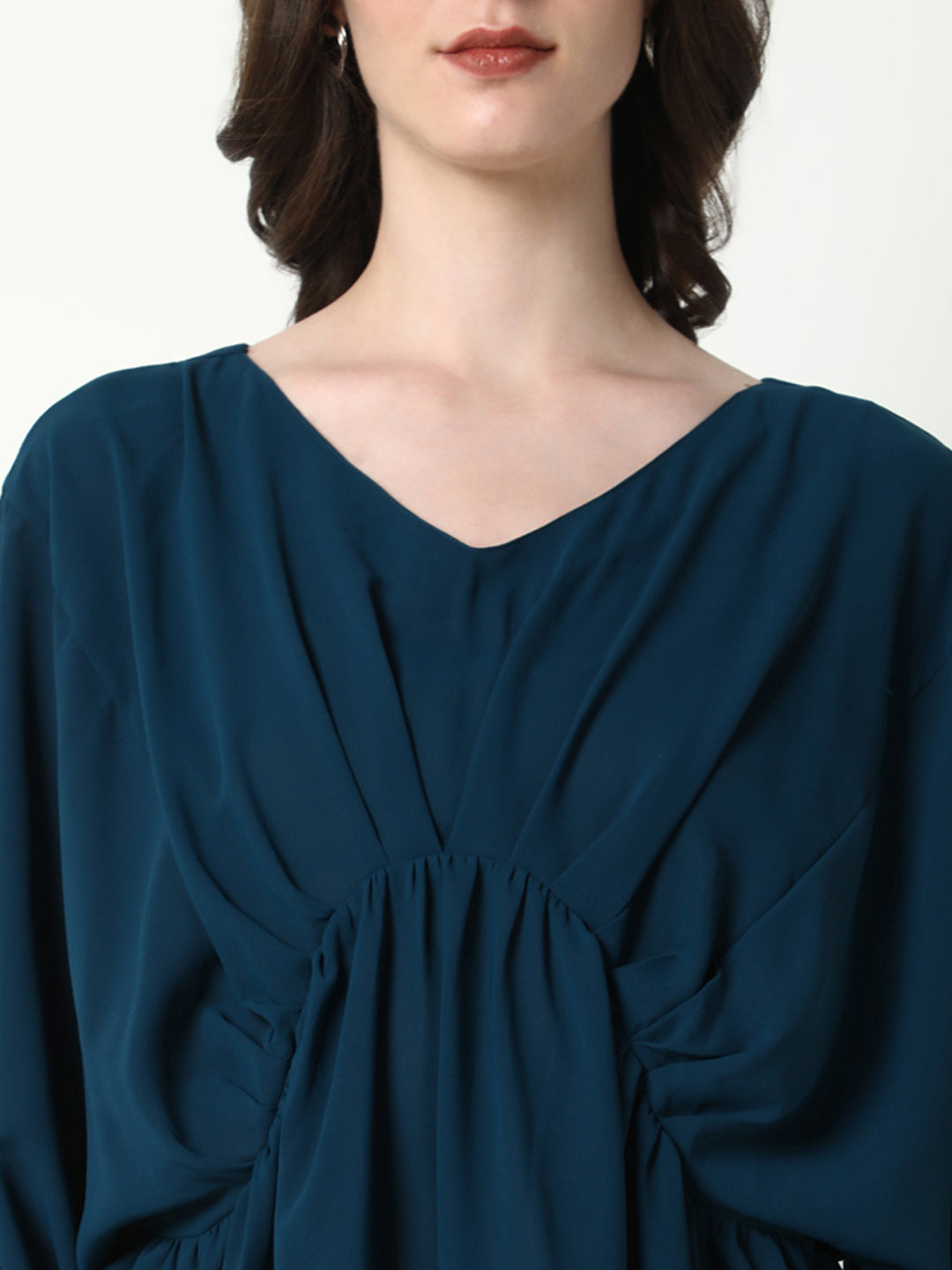 Women's Teal Solid Co-Ords Set