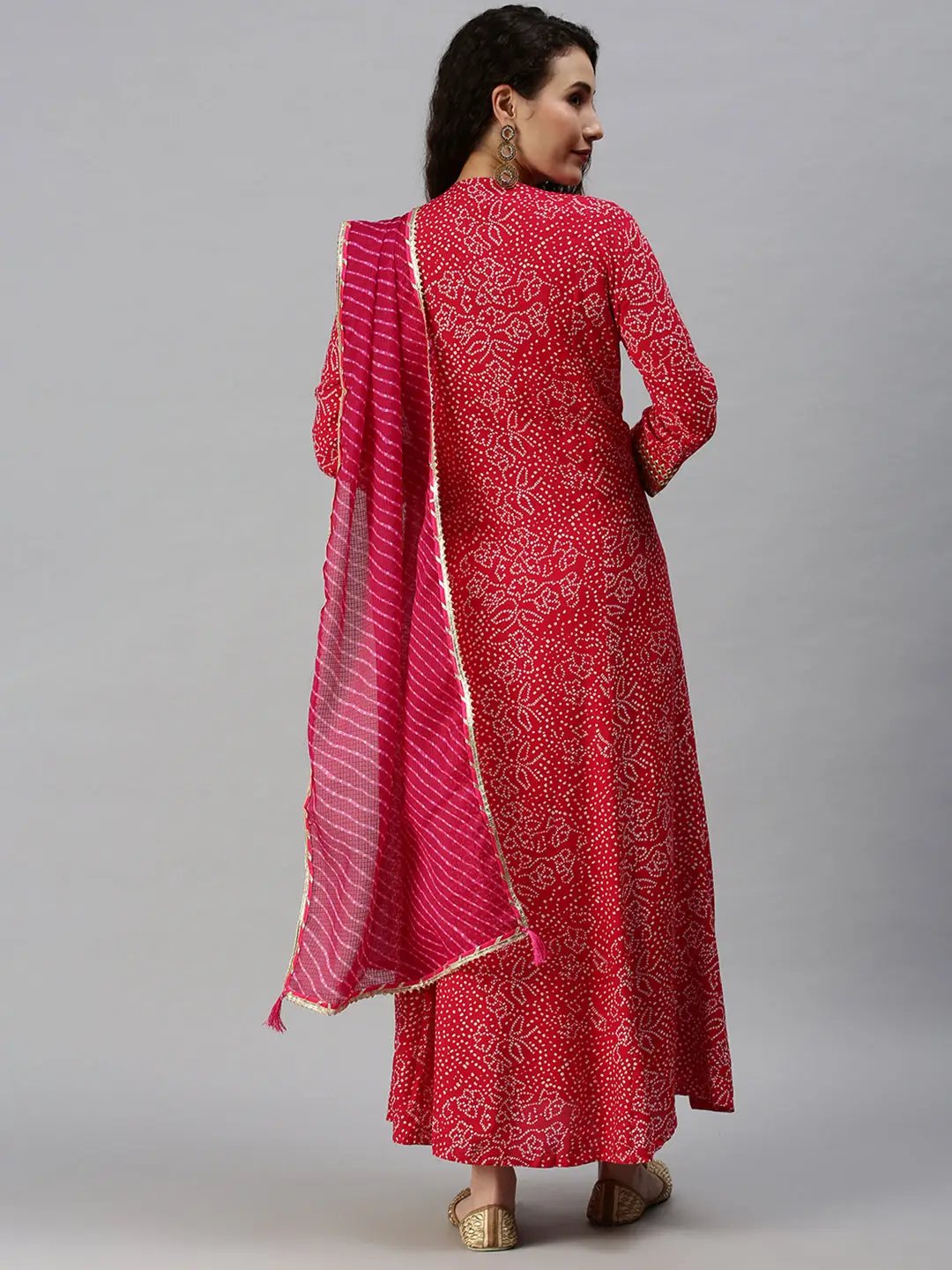 Women's Printed Yellow Anarkali Kurta