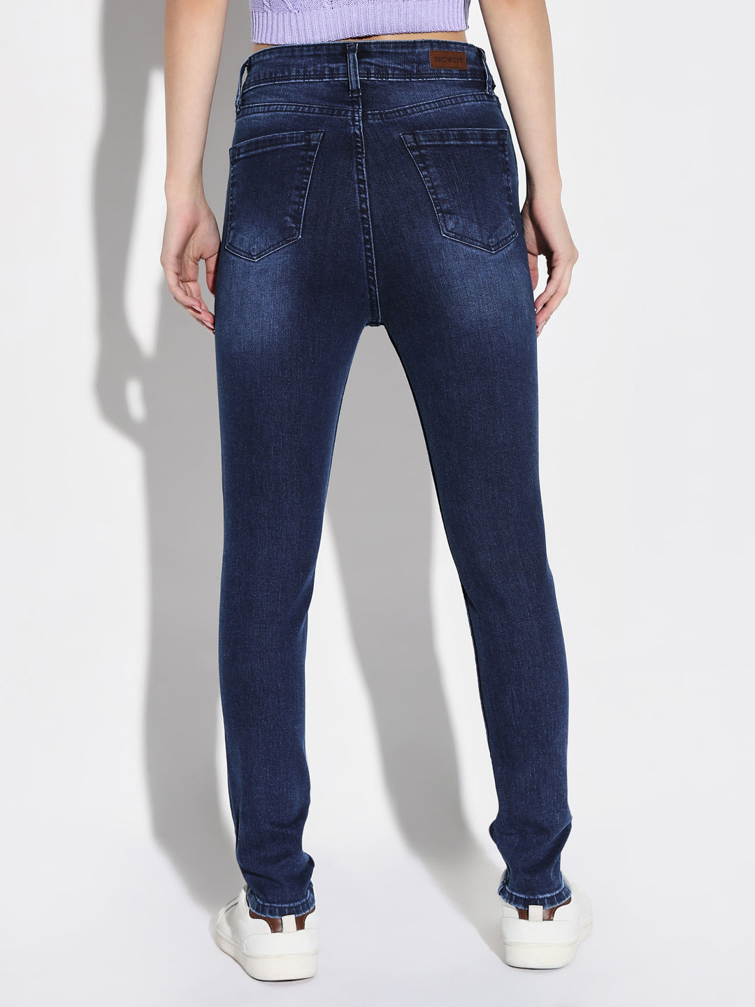 Women Navy Blue Skinny Fit Jeans