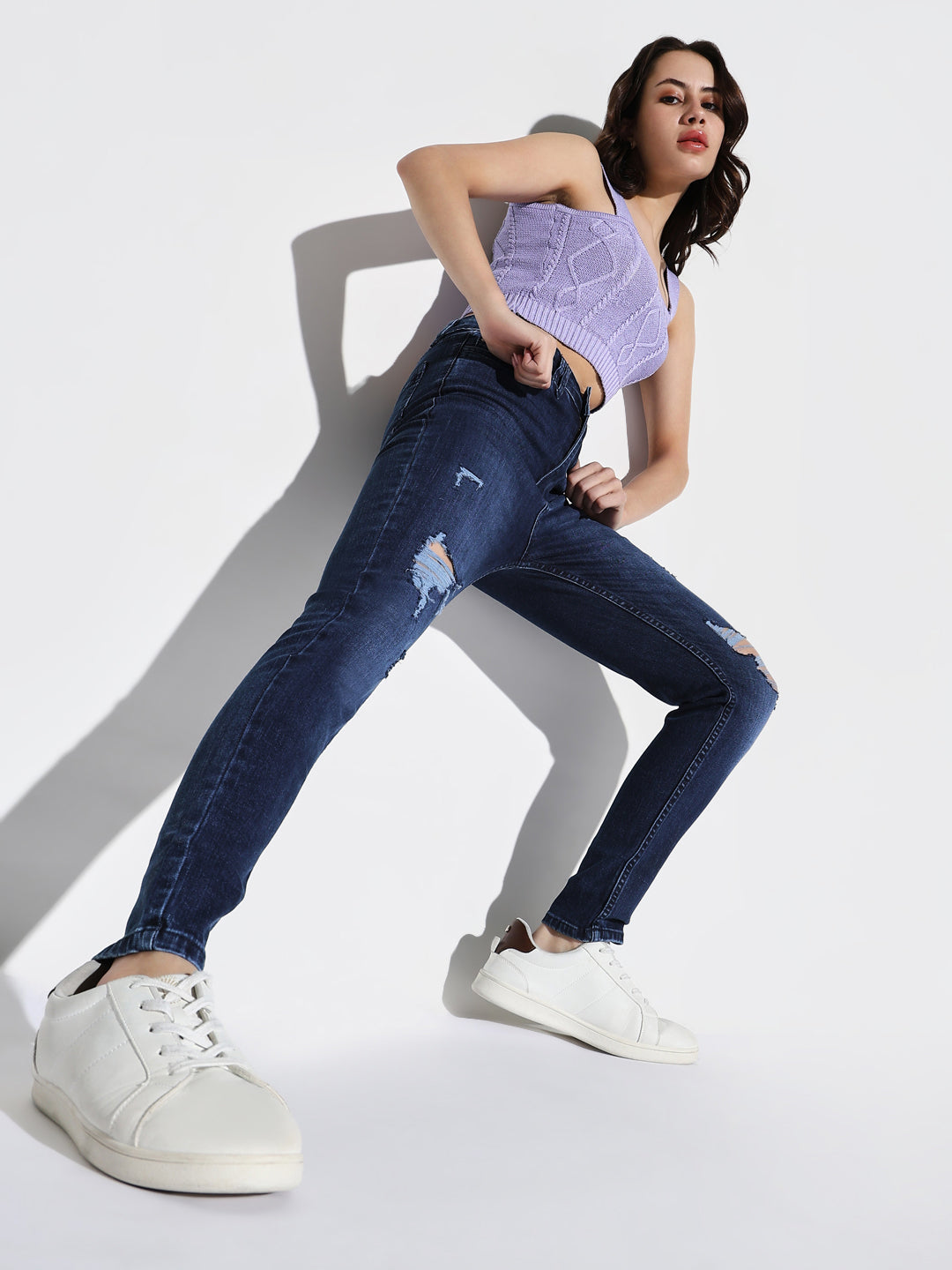 Women Navy Blue Skinny Fit Jeans