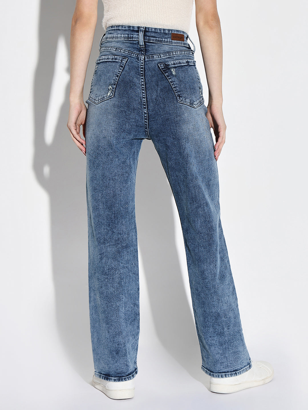 Women Blue Wide Leg Jeans