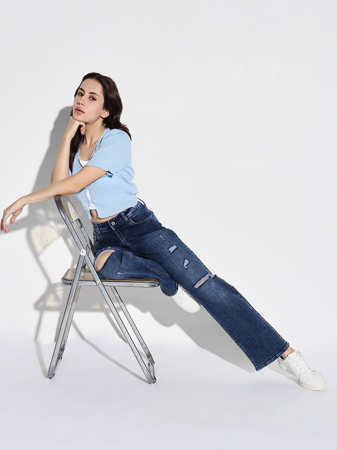 Women Blue Straight Fit Jeans