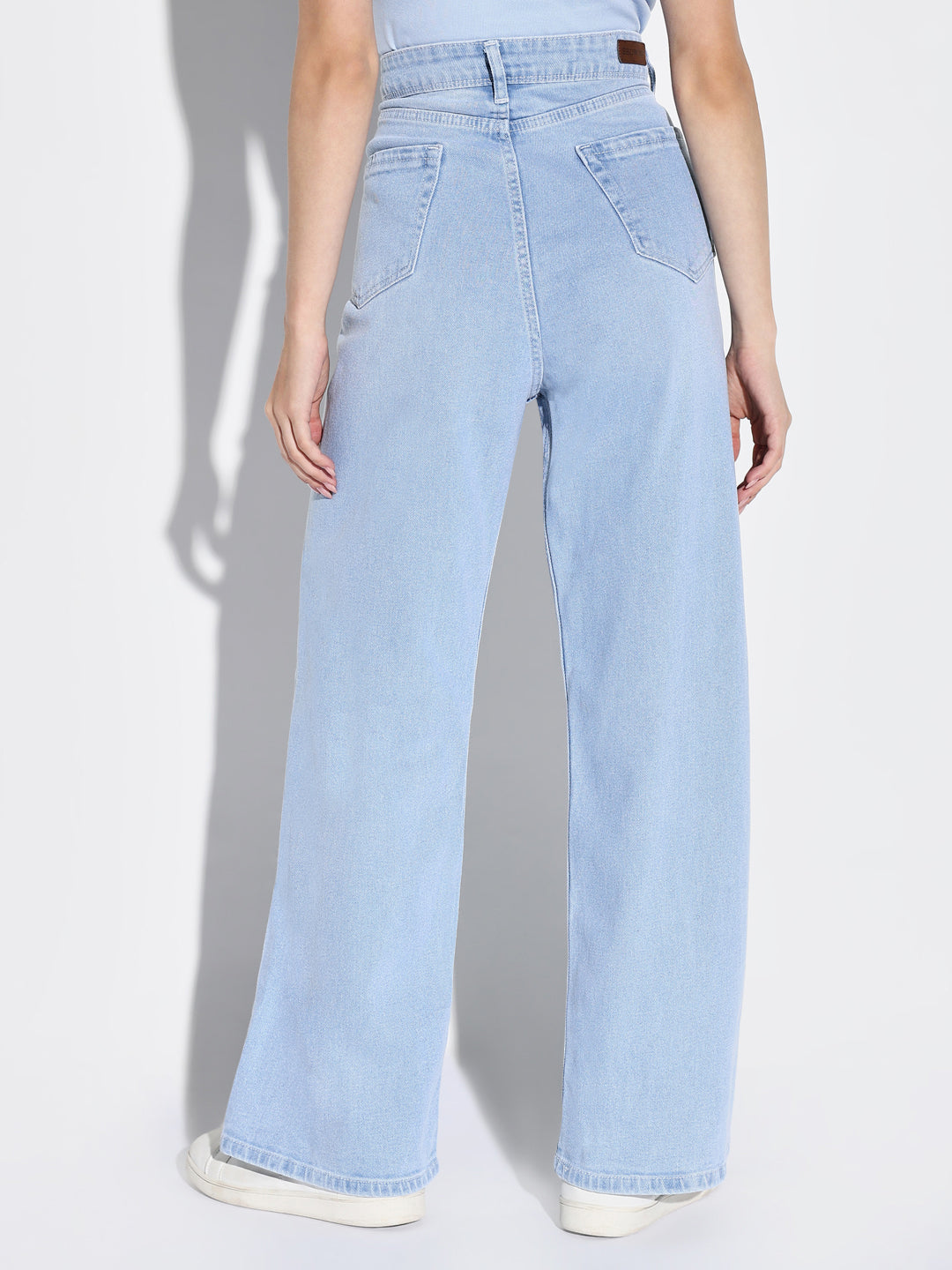 Women Blue Wide Leg Jeans