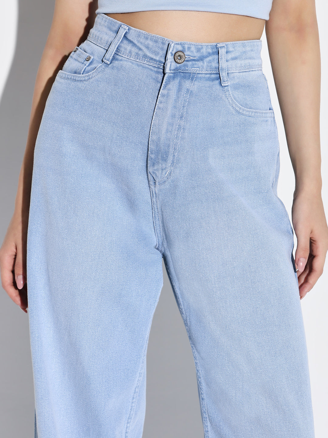 Women Blue Wide Leg Jeans