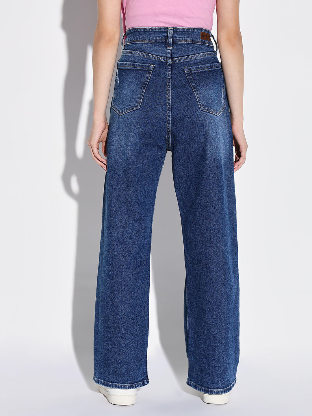 Women Blue Wide Leg Jeans