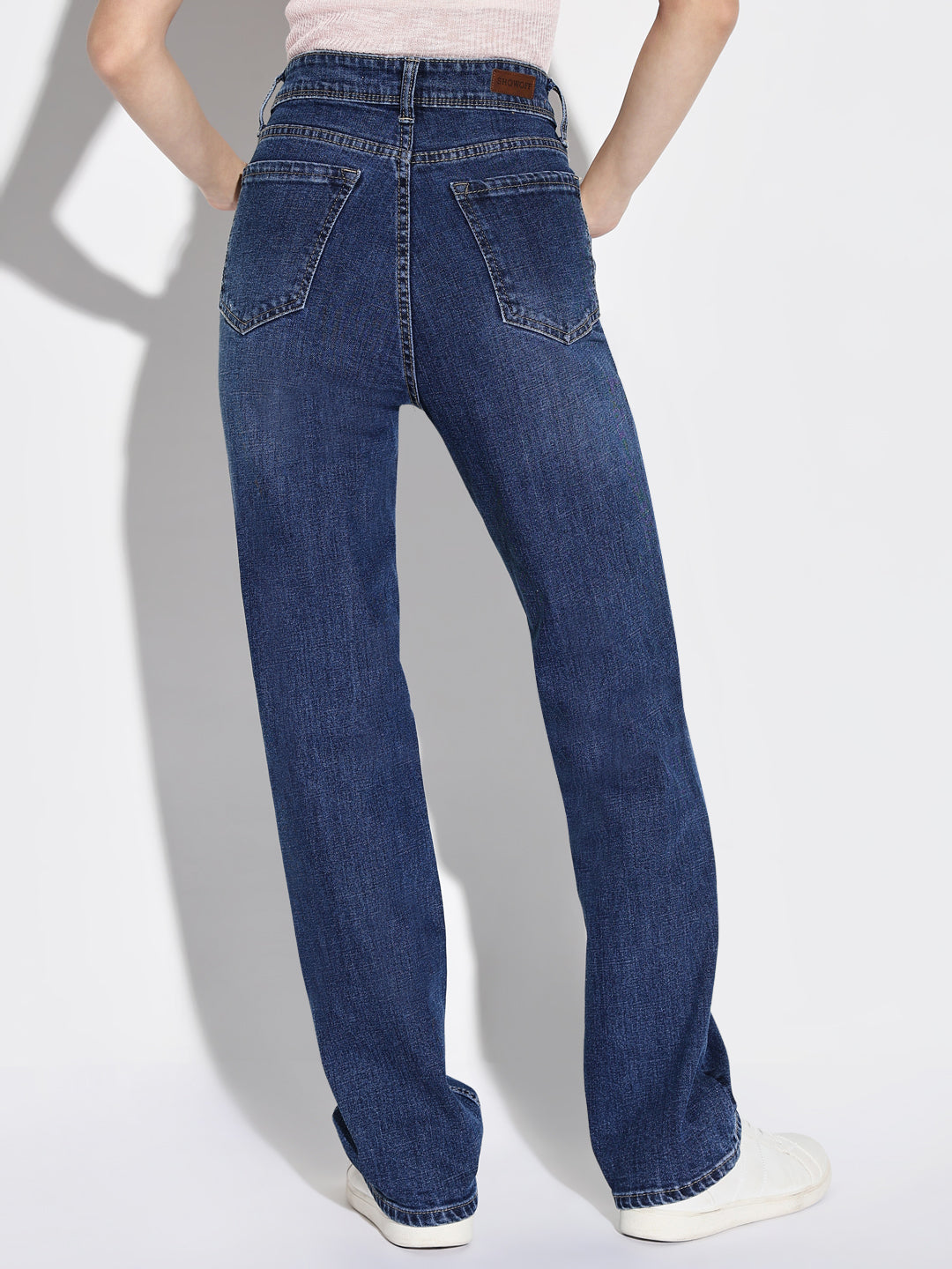 Women Blue Wide Leg Jeans