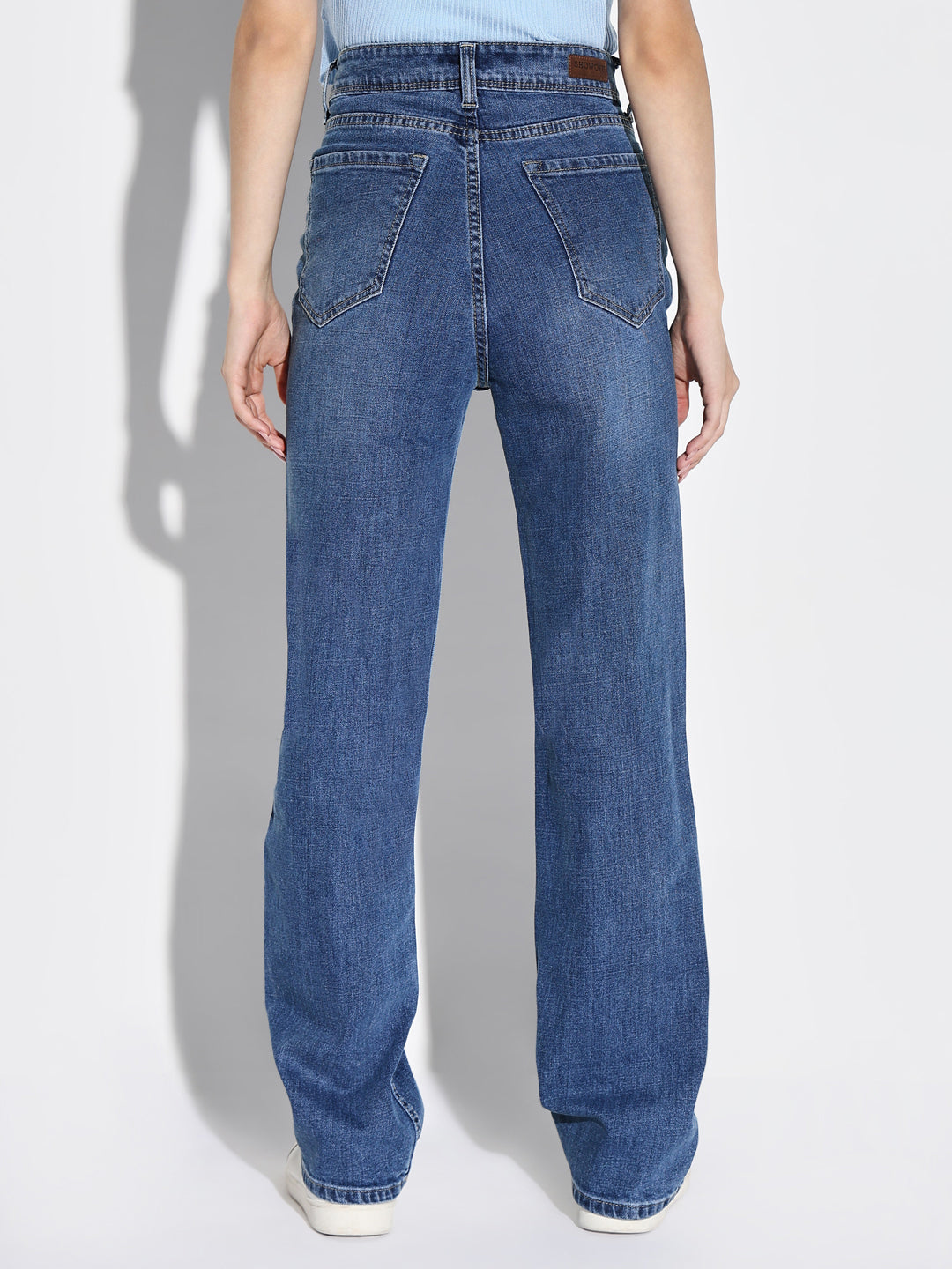 Women Blue Wide Leg Jeans