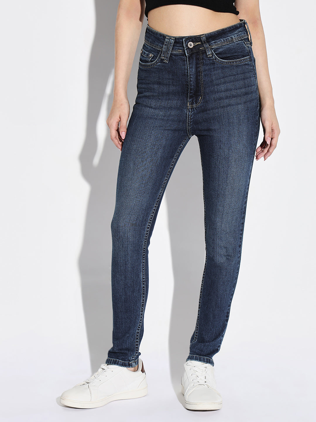 Women Navy Blue Slim Fit Jeans