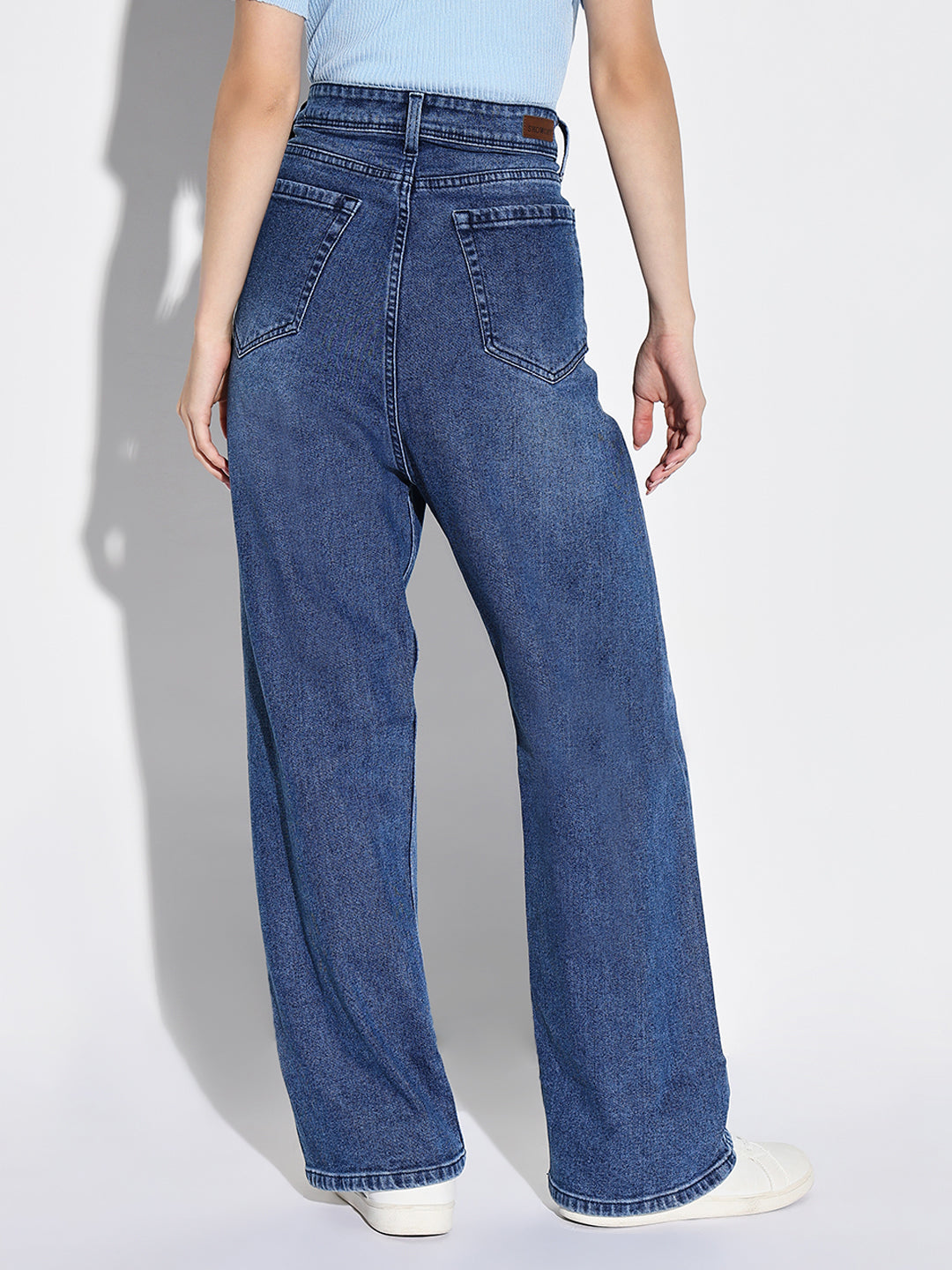 Women Blue Wide Leg Jeans