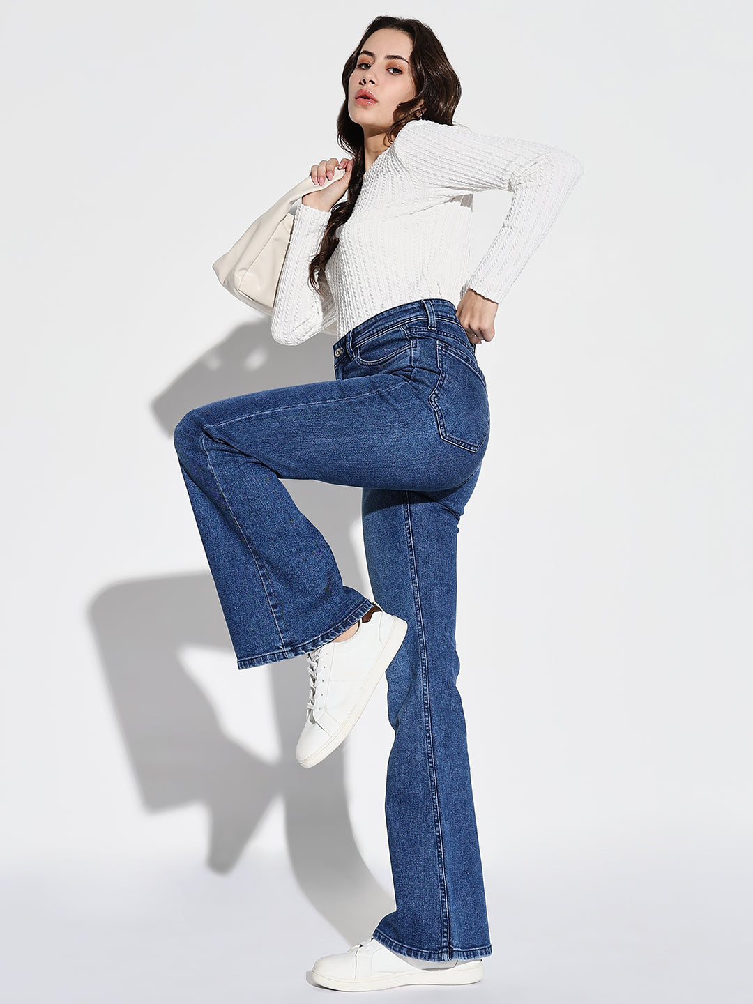 Women Blue Bootcut Jeans