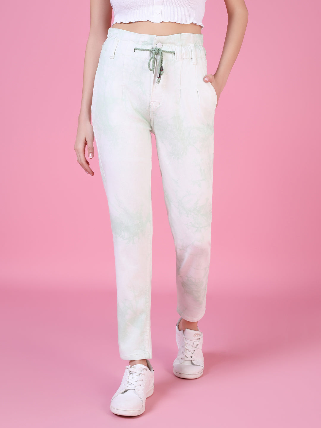 Women White Solid Slim Fit Denim Jeans