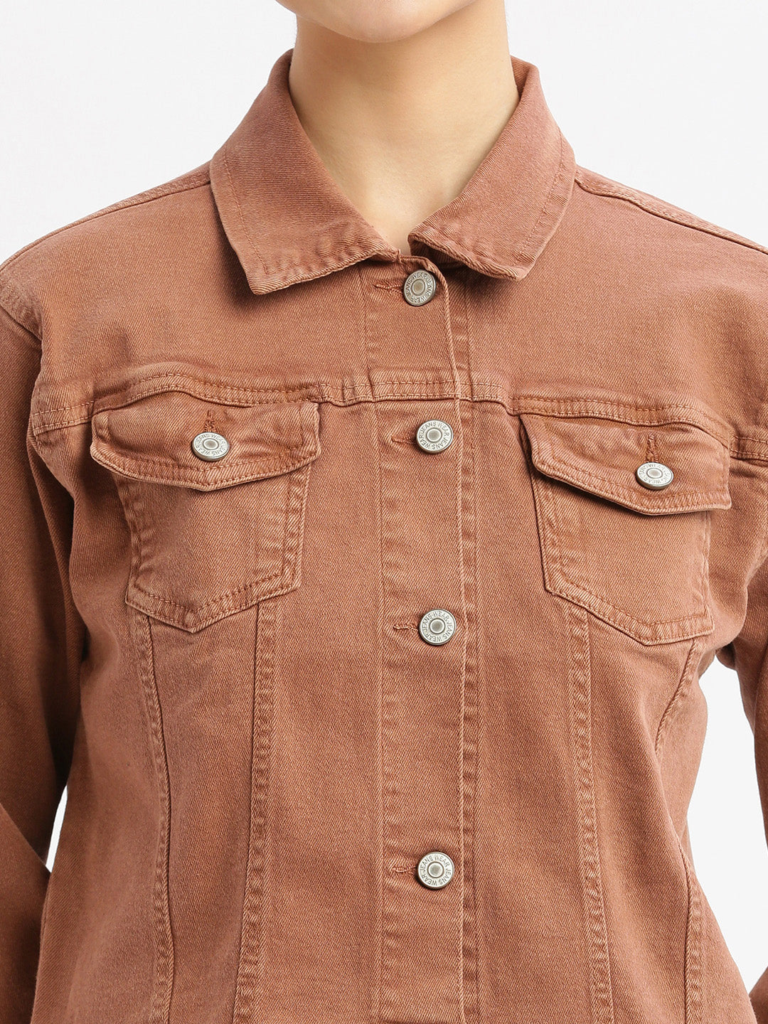 Women Brown Denim Jacket