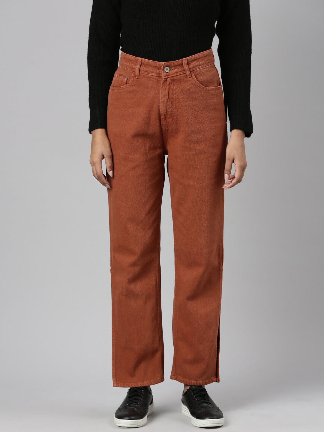 Women Rust Denim Jeans