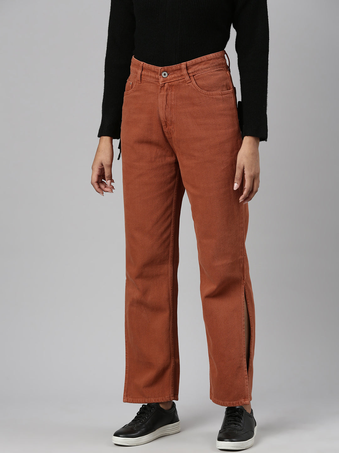 Women Rust Denim Jeans