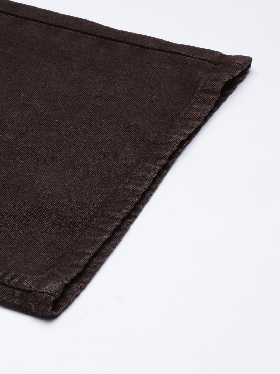 Women's Brown Cotton Shirt Collar Basic Jumpsuit