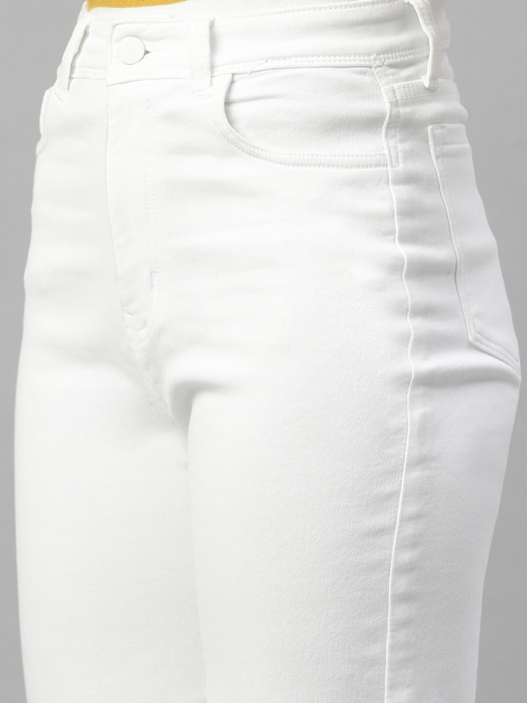 Women White Wide Leg Jeans