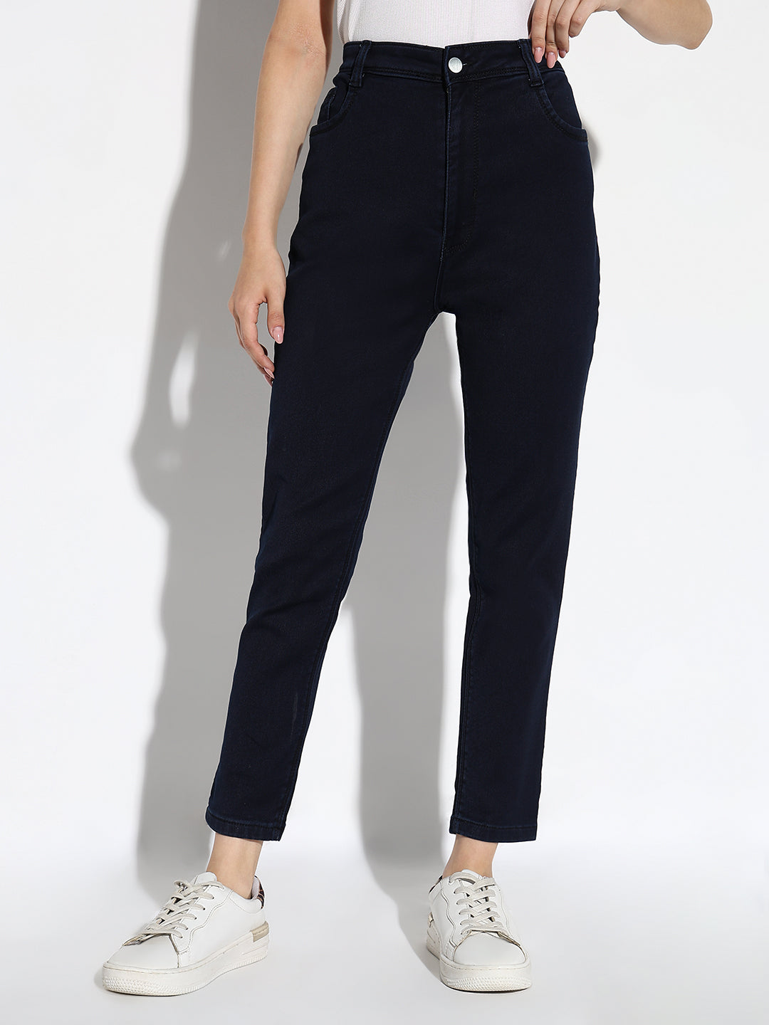 Women Navy Blue Slim Fit Jeans