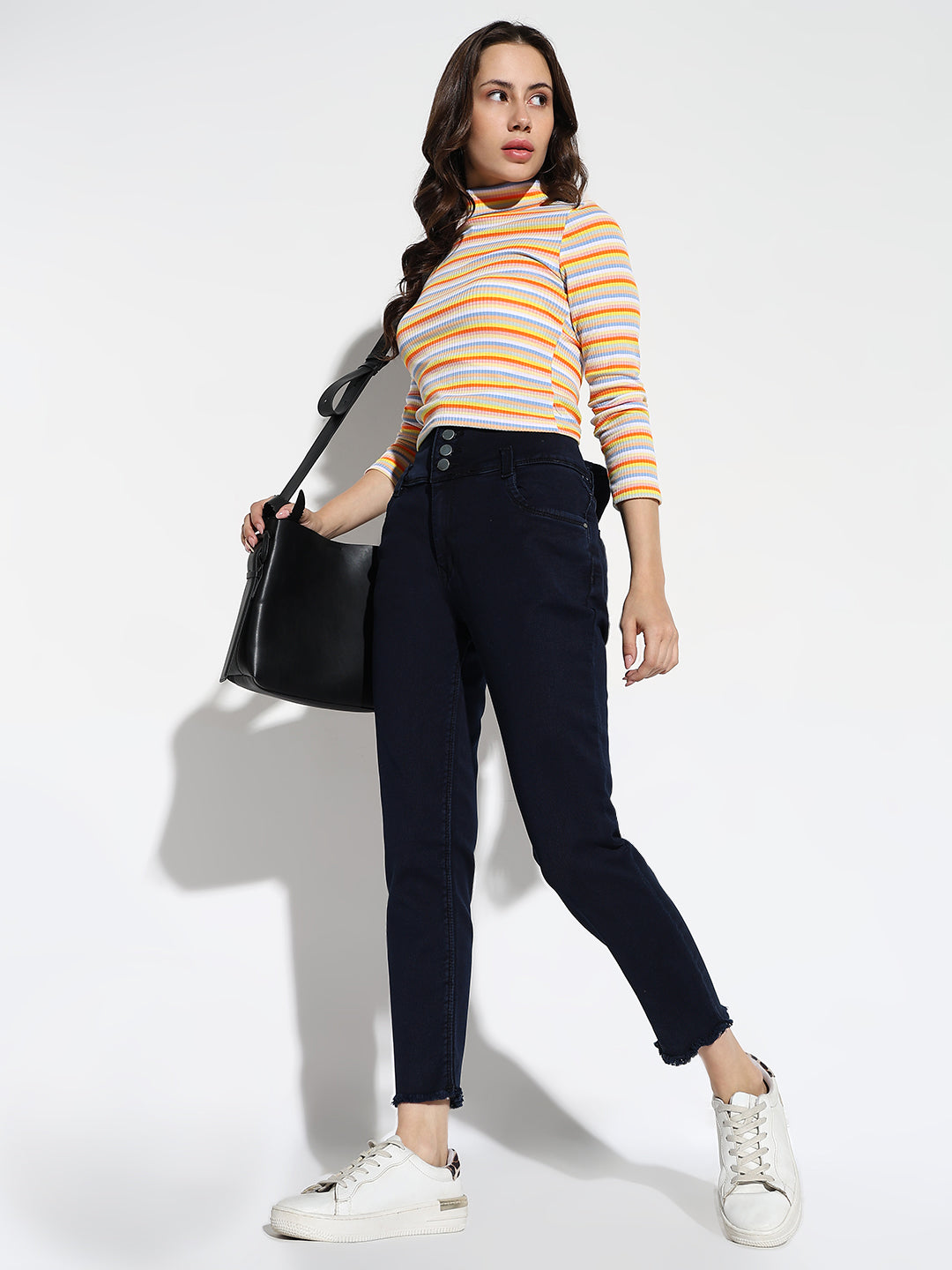 Women Navy Blue Slim Fit Jeans