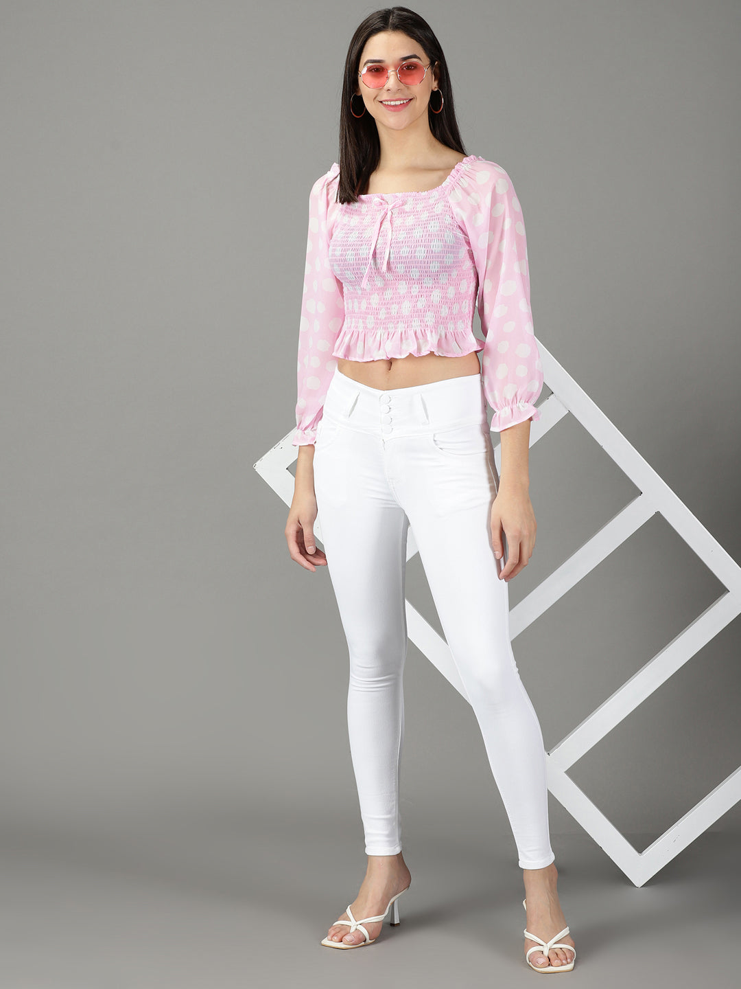 Women Solid White Skinny Fit Jeans