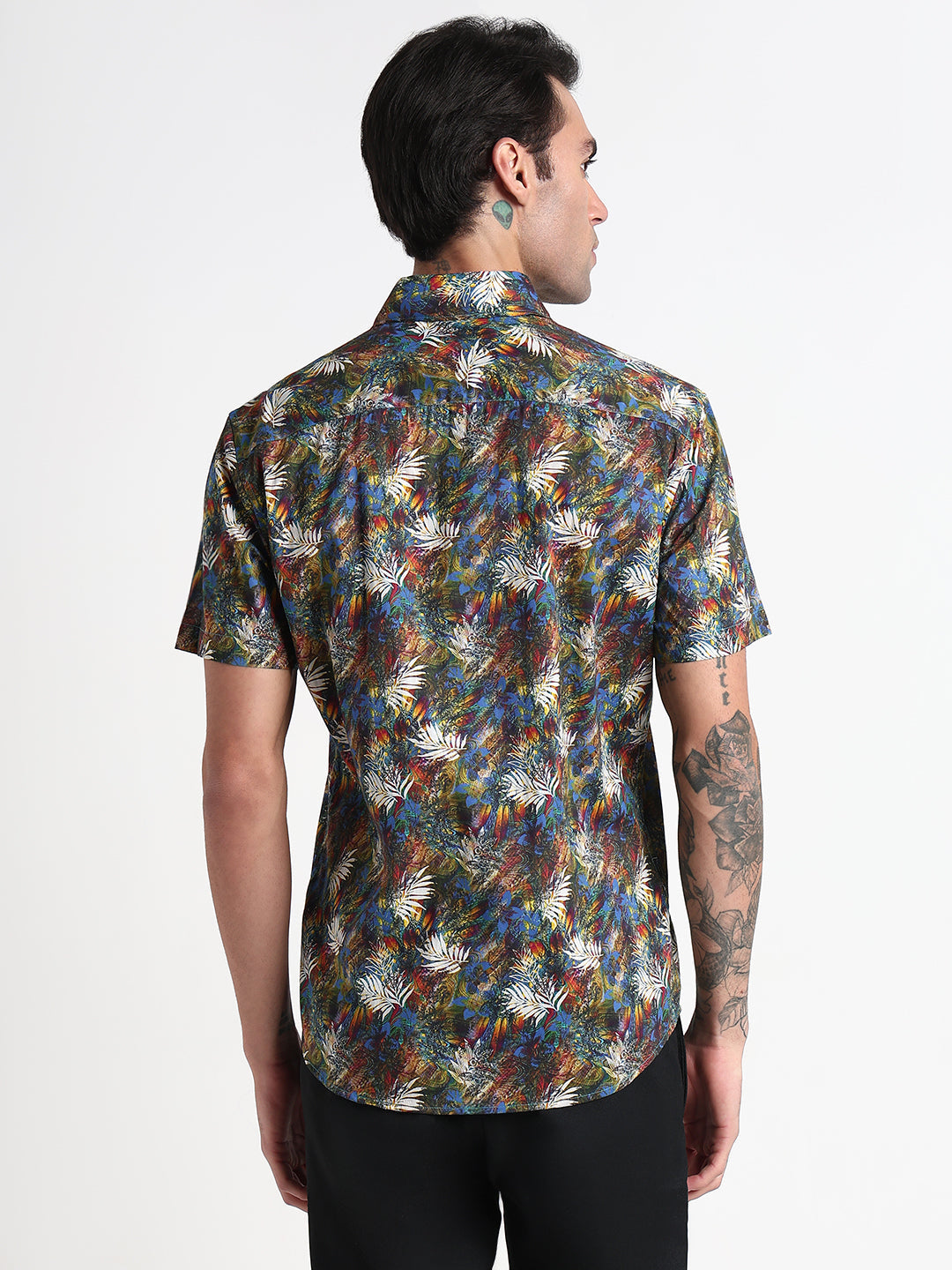 Men's Multi Floral Slim Fit Casual Shirt