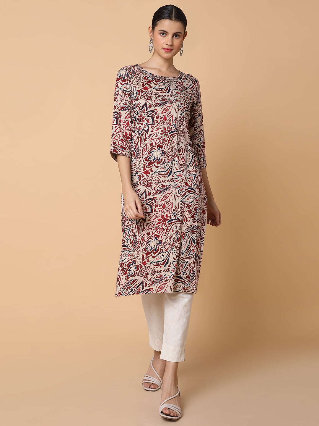 Women Floral Multi Straight Kurta