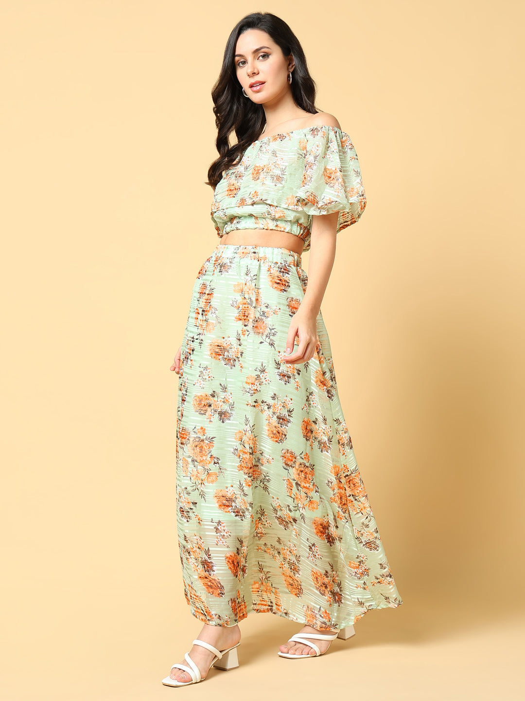 Women's Green Printed Comfort Co-Ords Set