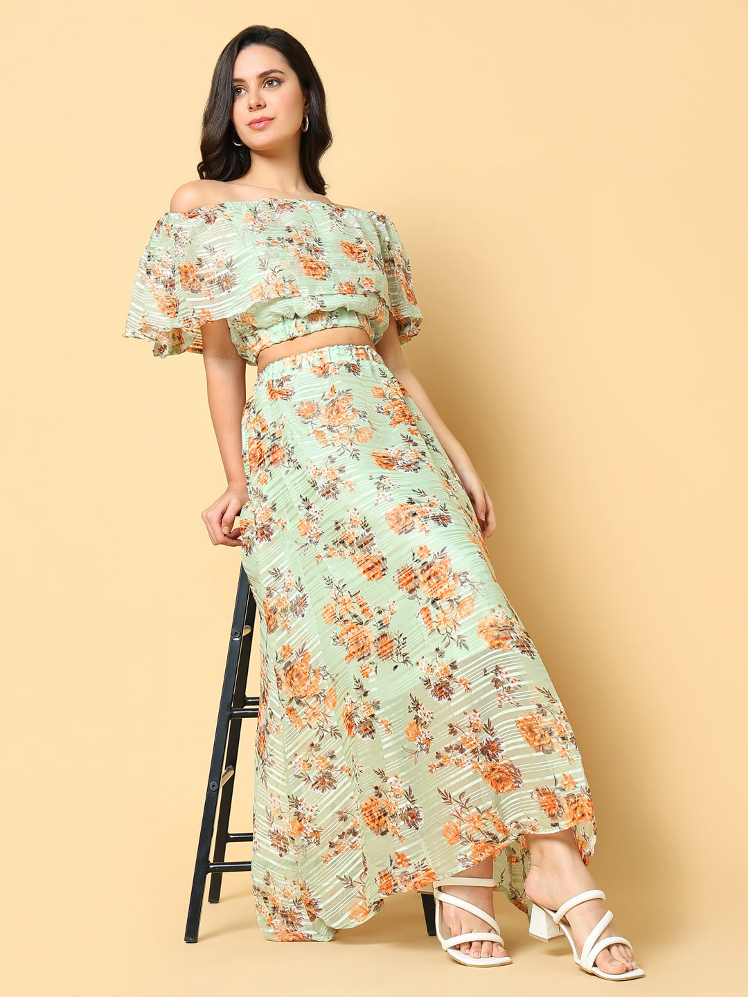 Women's Green Printed Comfort Co-Ords Set