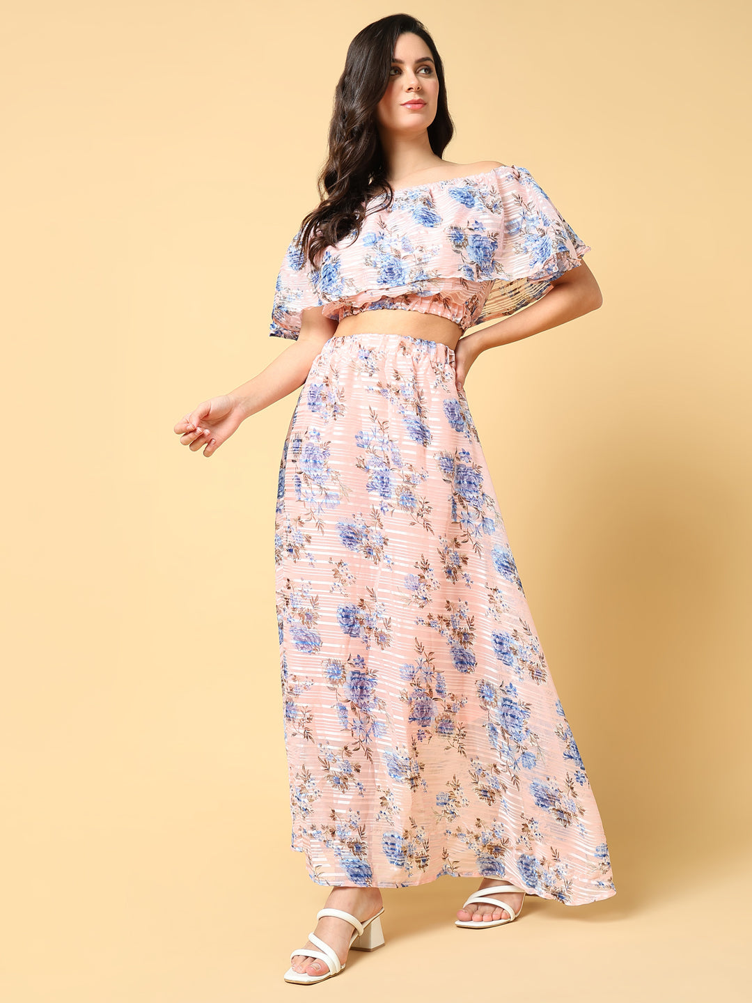 Women's Pink Printed Comfort Co-Ords Set