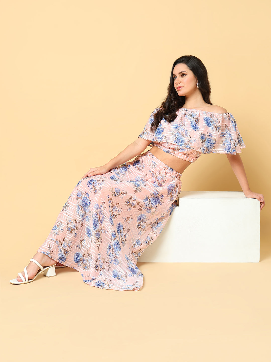 Women's Pink Printed Comfort Co-Ords Set