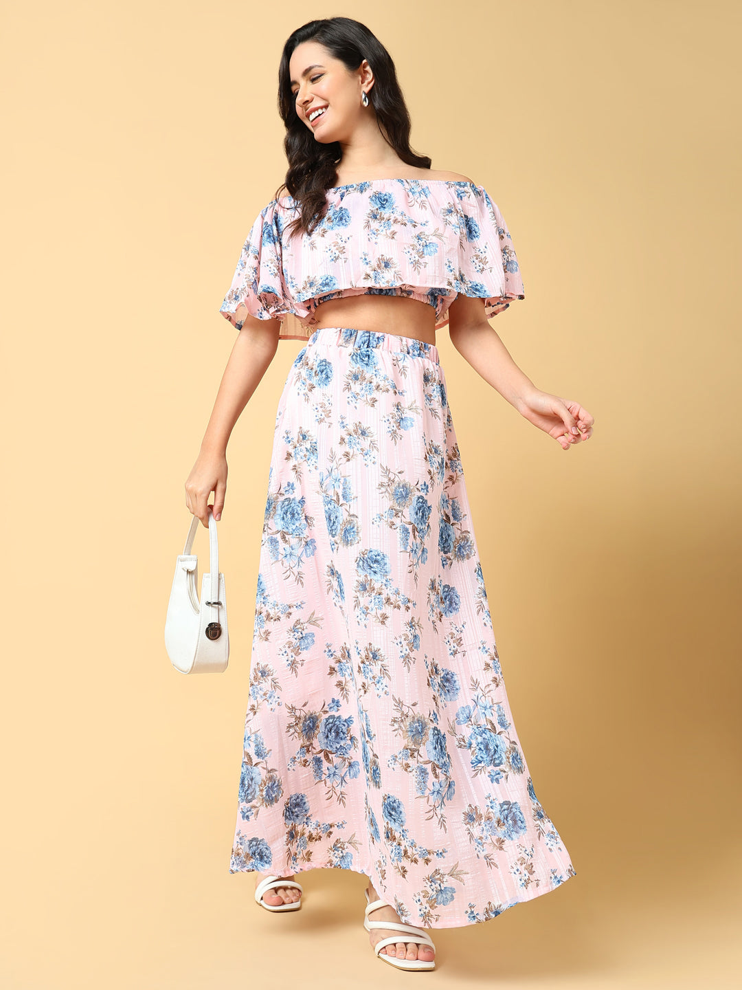 Women's Pink Printed Comfort Co-Ords Set