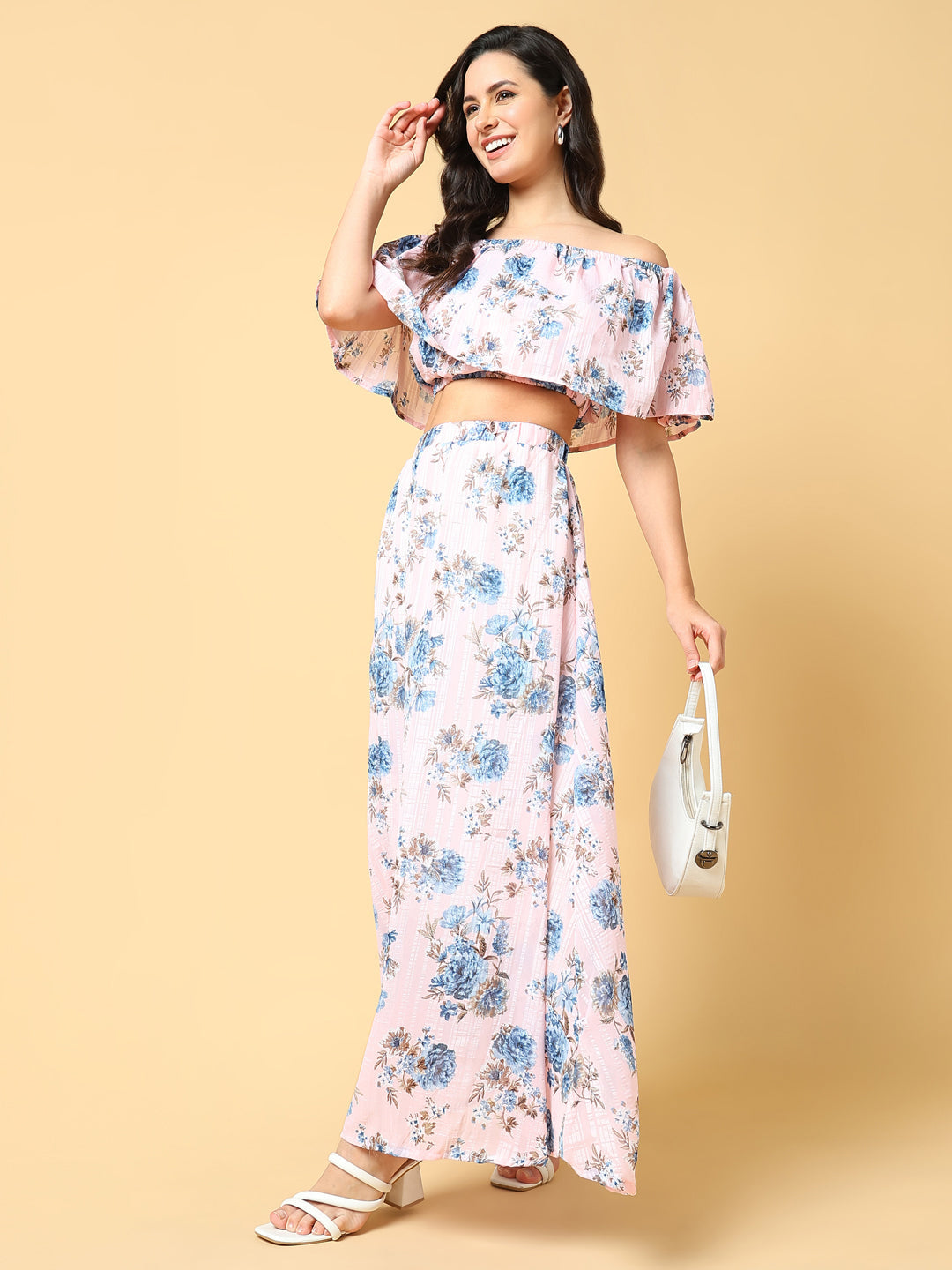 Women's Pink Printed Comfort Co-Ords Set