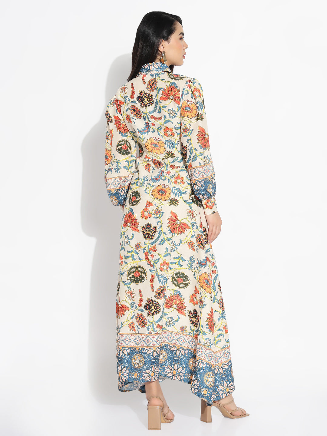 Women Multicolored Floral A-Line Dress