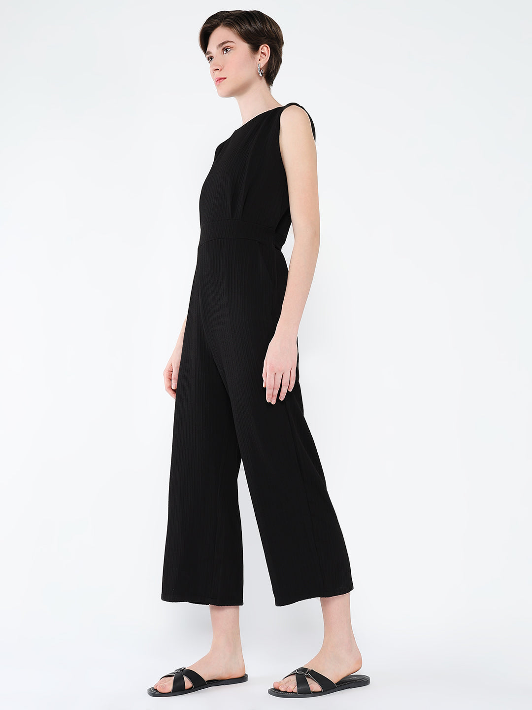 Women Black Solid Jumpsuit