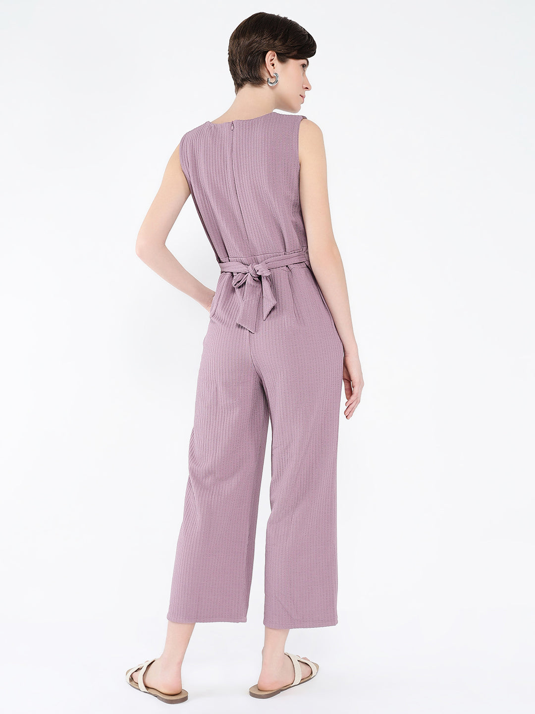 Women Purple Solid Jumpsuit