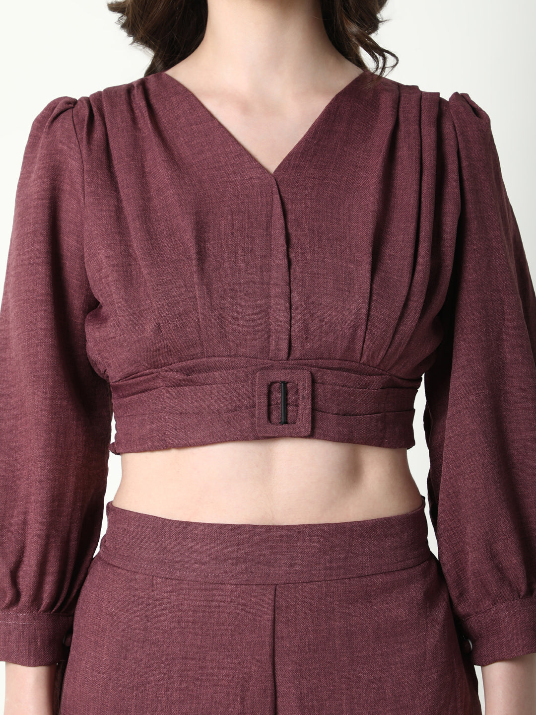 Women's Purple Solid Co-Ords Set