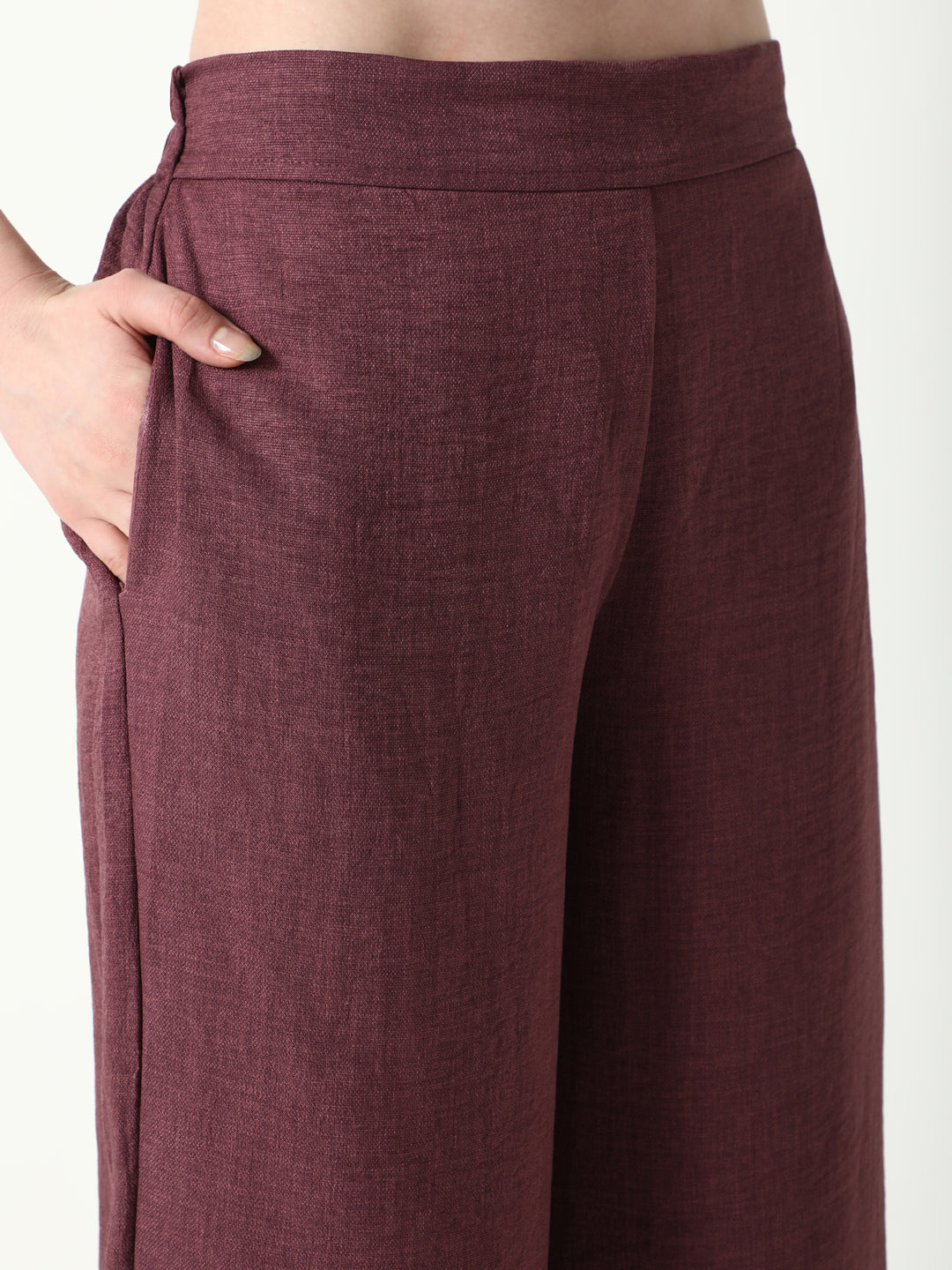 Women's Purple Solid Co-Ords Set