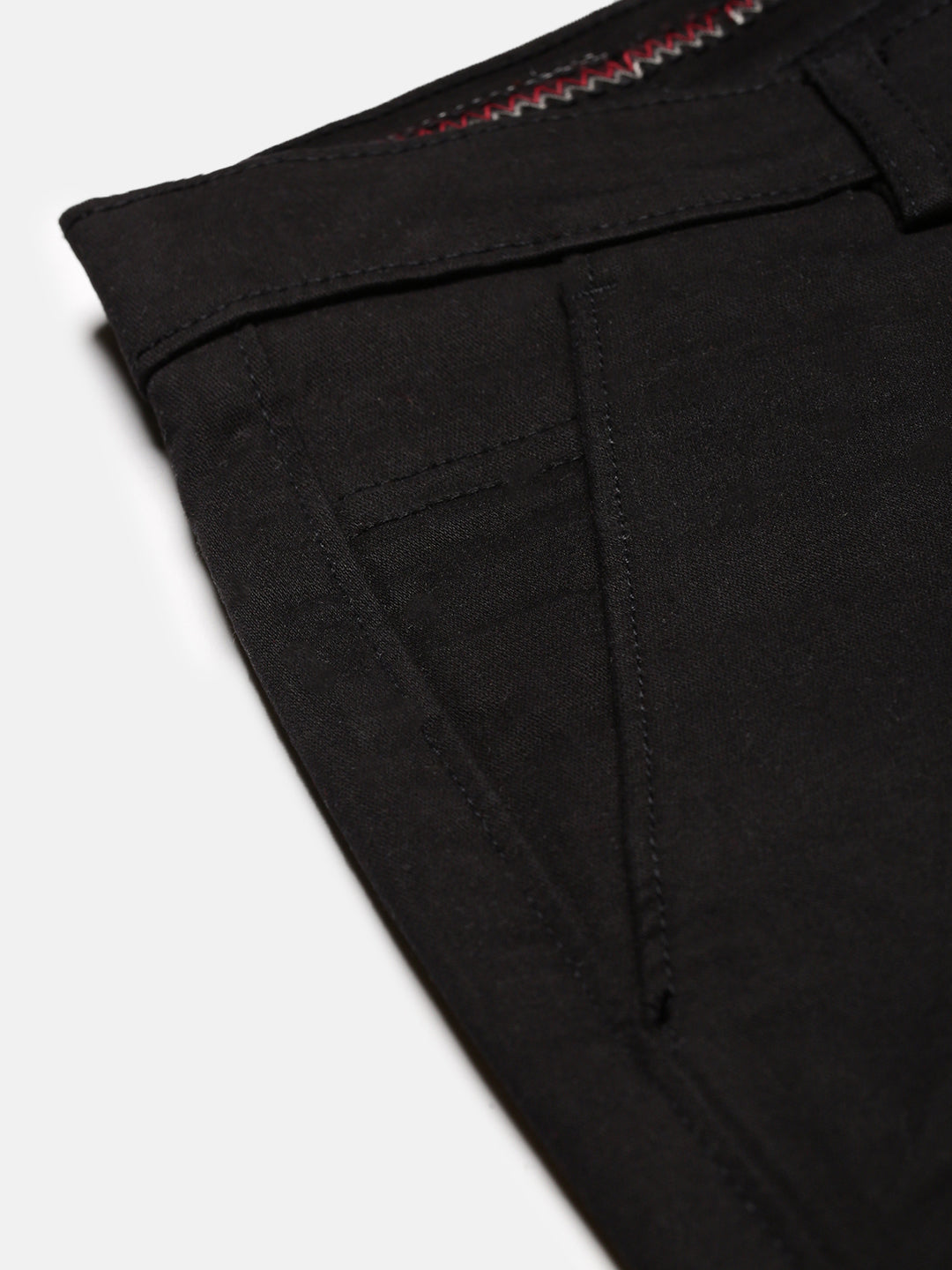 Men Black Solid Trousers