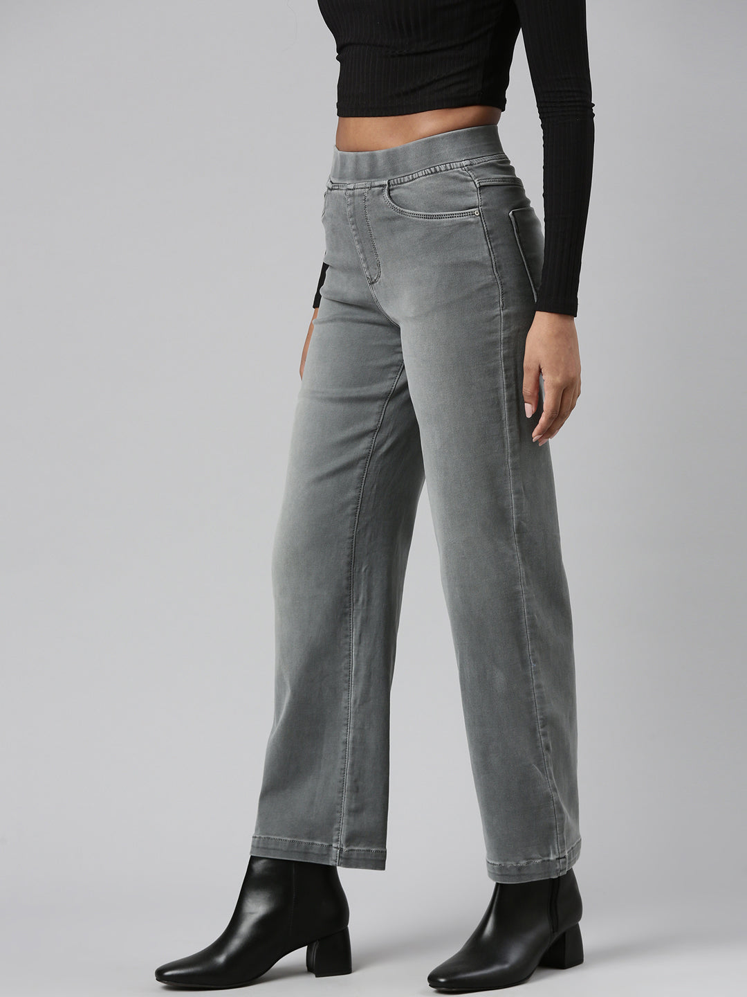 Women Grey Denim Jeans