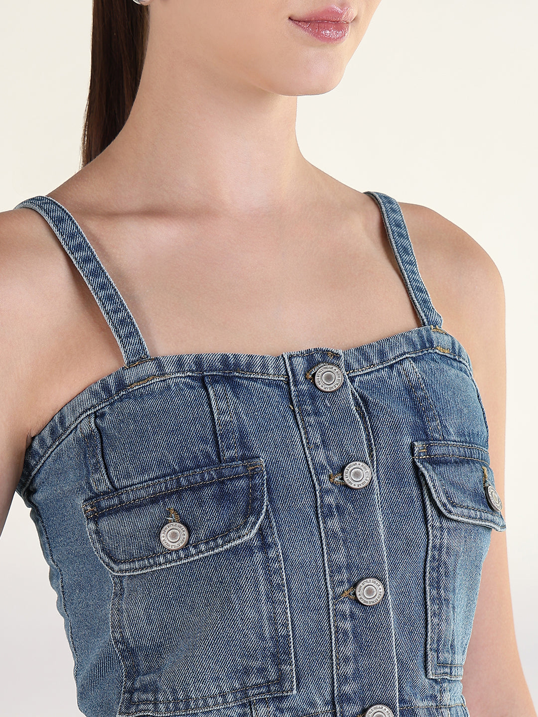 Women's Solid Blue Co-Ords Set with Jacket