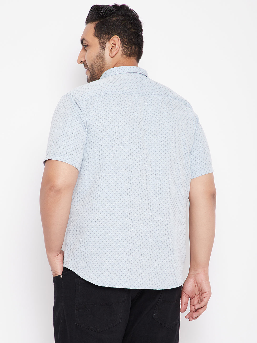 Men Blue Printed Shirt