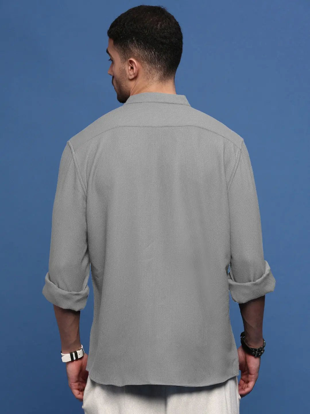 Men's Grey Slim Fit Shirt - from SHOWOFFFF