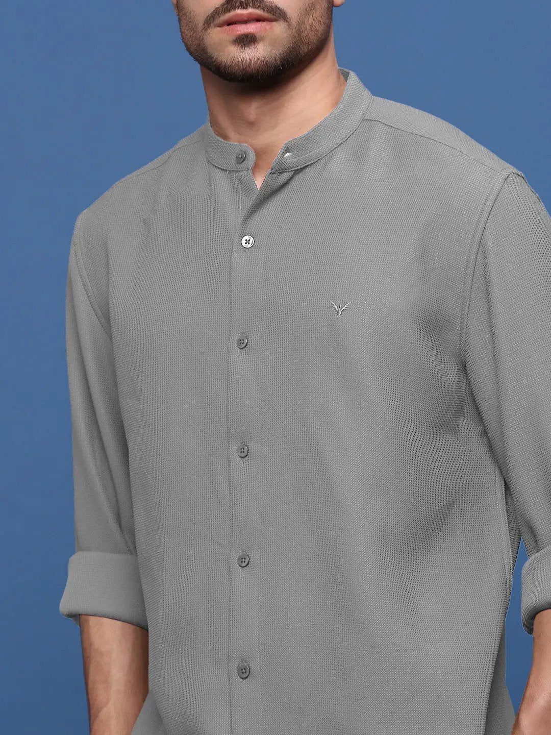 Men's Grey Slim Fit Shirt - from SHOWOFFFF