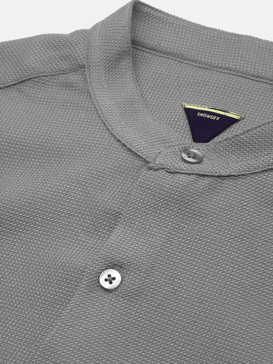 Men's Grey Slim Fit Shirt - from SHOWOFFFF
