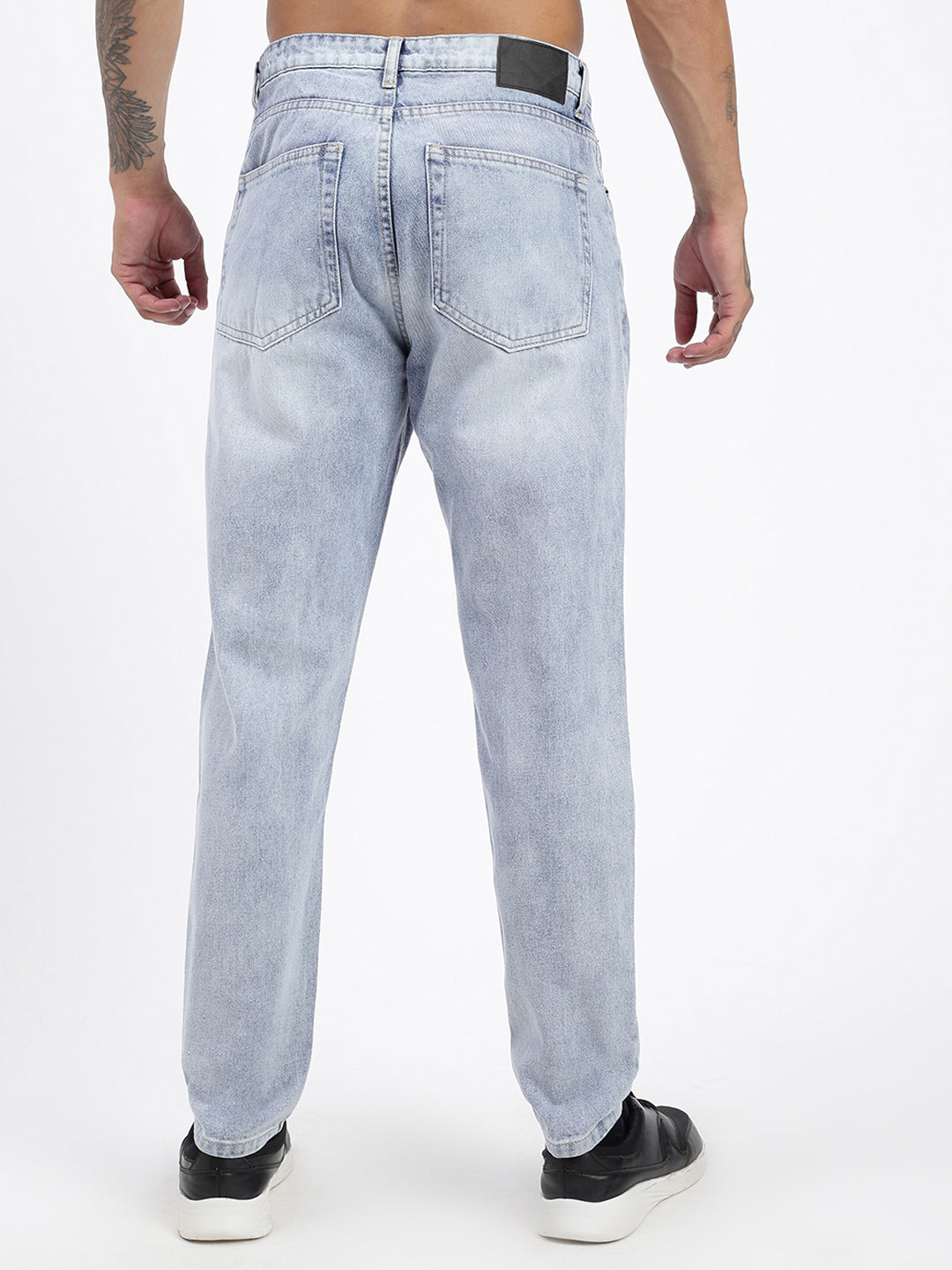 Men Blue Slim Fit Cropped Jeans