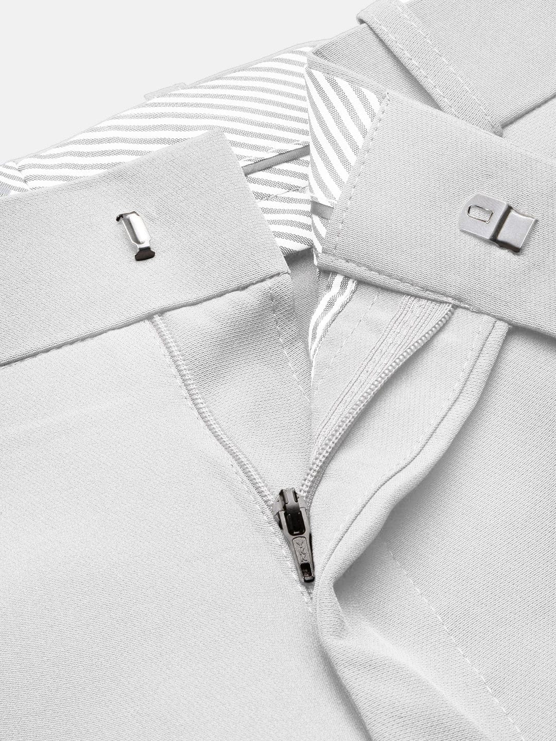 Men's White Slim Fit Formal Trousers