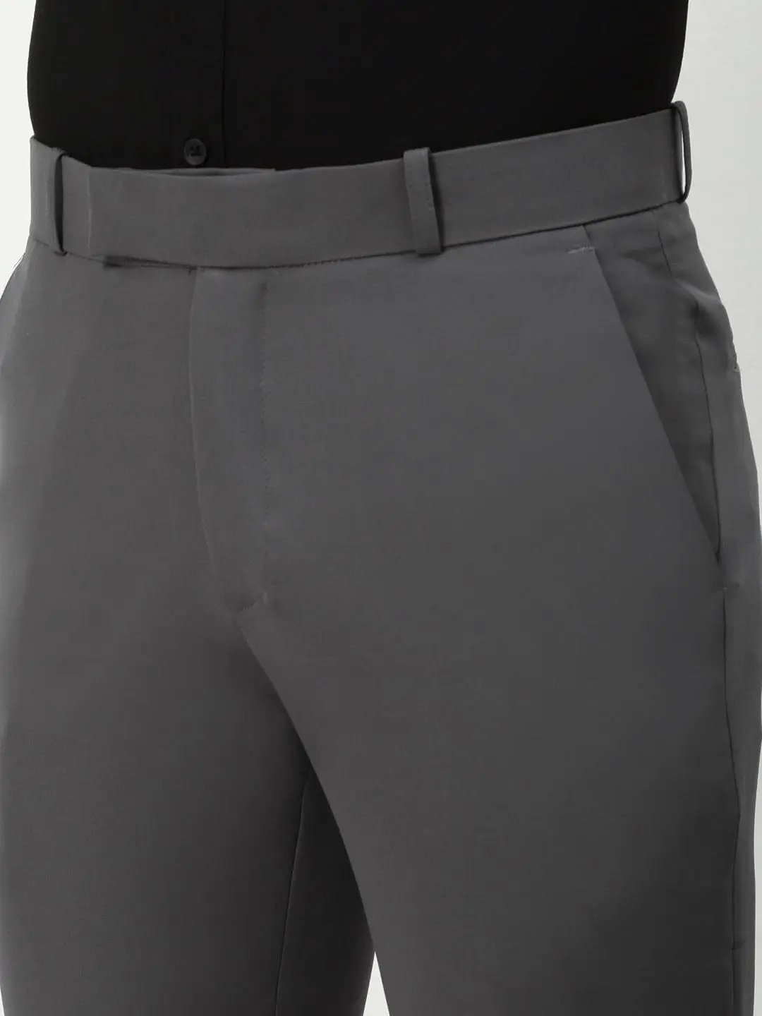 Men's Grey Slim Fit Formal Trousers - from SHOWOFFFF