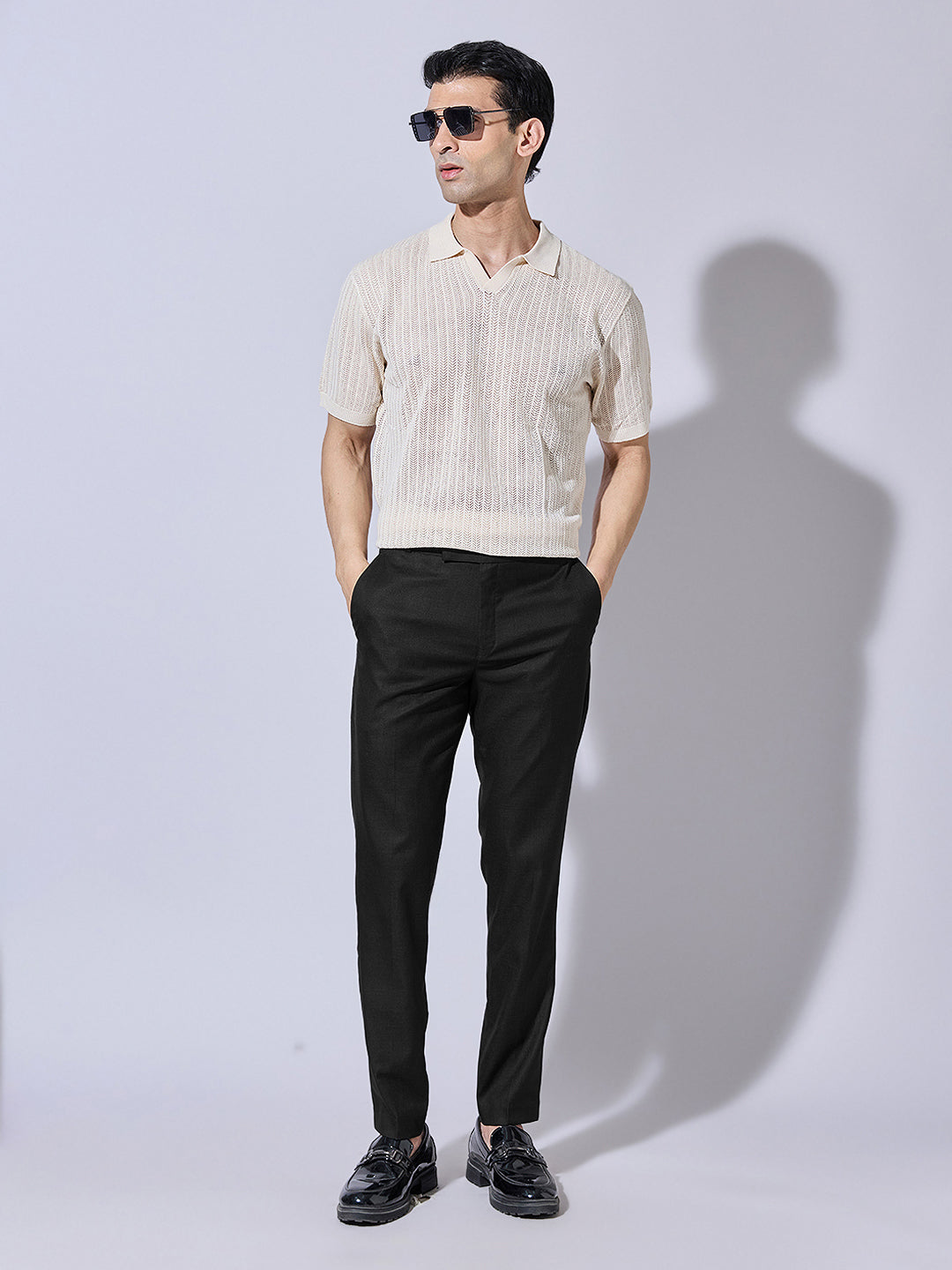 Men's Black Slim Fit Trousers